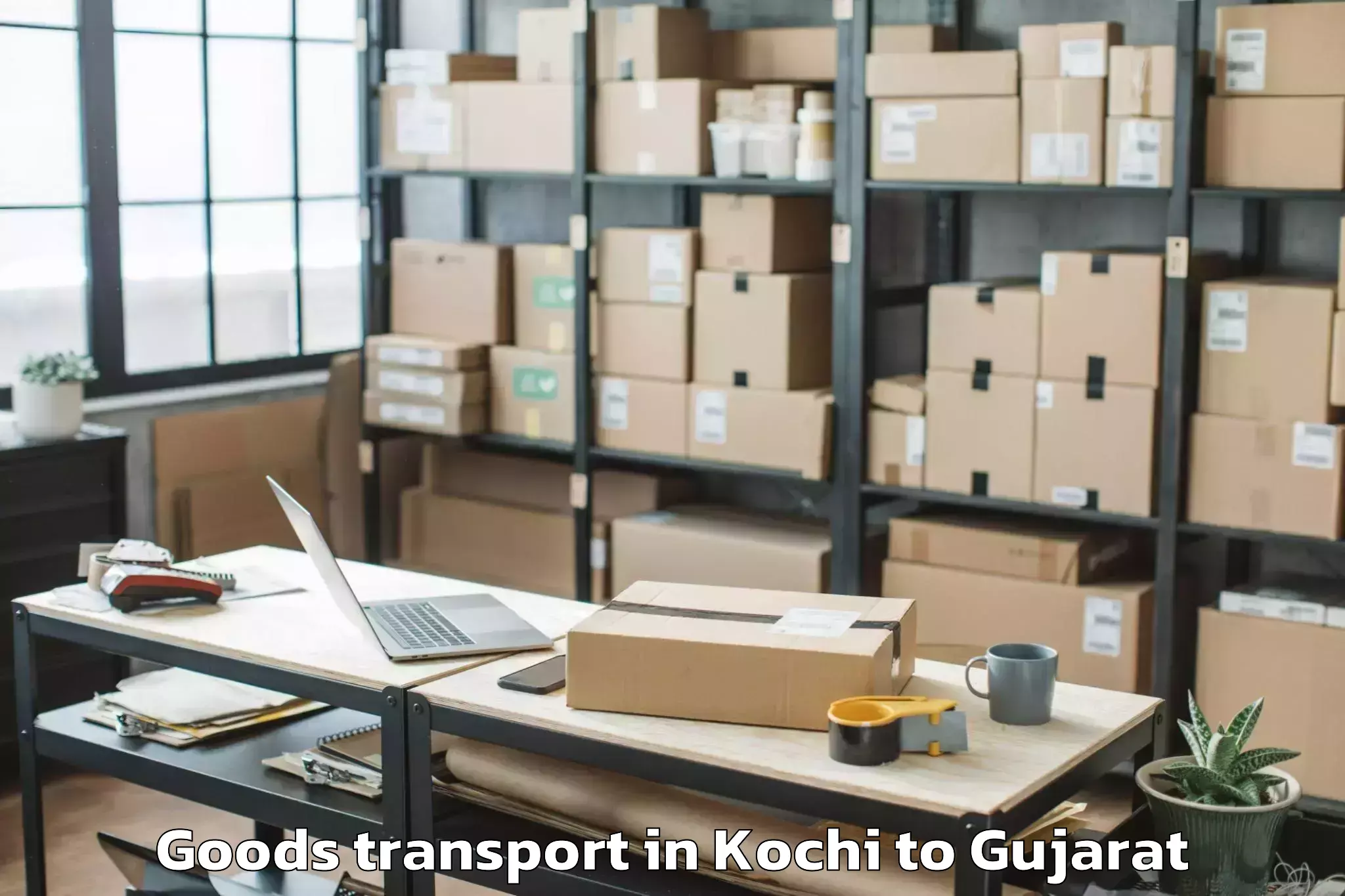 Hassle-Free Kochi to Damnagar Goods Transport